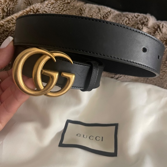 Leather Belt with Double G Buckle display picture 3